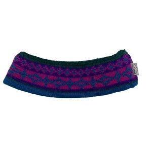BOGO Igloos Wool Knit Headband Hat Winter One Size Teal Pink Purple Pattern